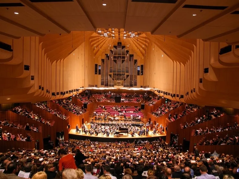 Không gian bên trong nhà hát Opera Sydney đa dạng và hiện đại